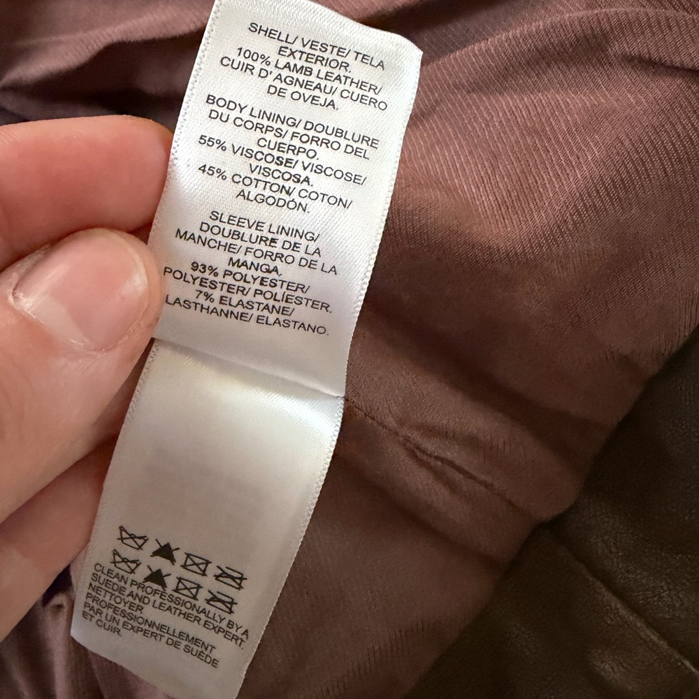 NWT Lucky Brand Brown Leather Jacket - Picture 7 of 11